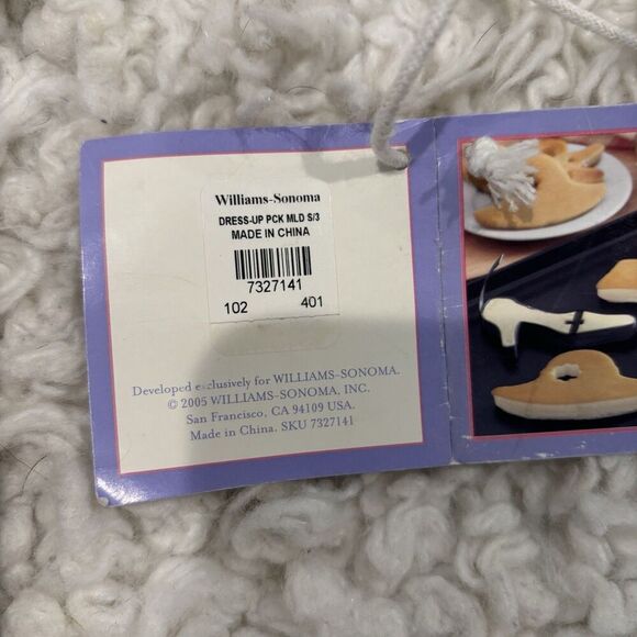 WILLIAMS SONOMA Fashion Plate Pancake Molds Set Of 3 Shoe Purse Hat W/Bag NEW - Picture 5 of 6